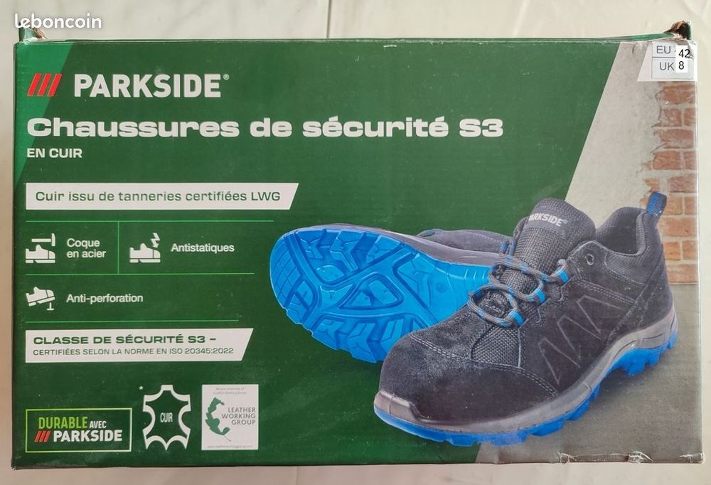Chaussure de s&eacute;curit&eacute; S3 Parkside - taille 42 Chaussures enfants