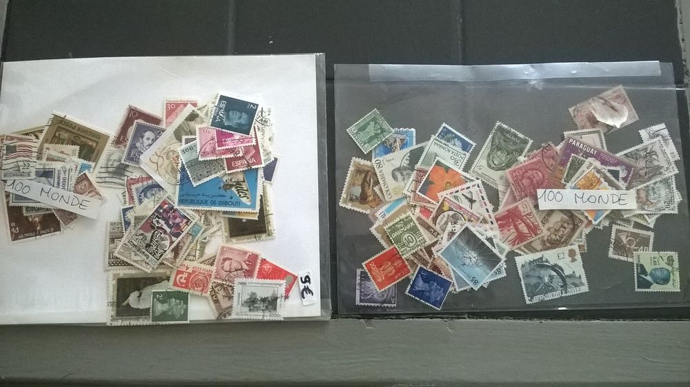 Lots timbres 100 monde 