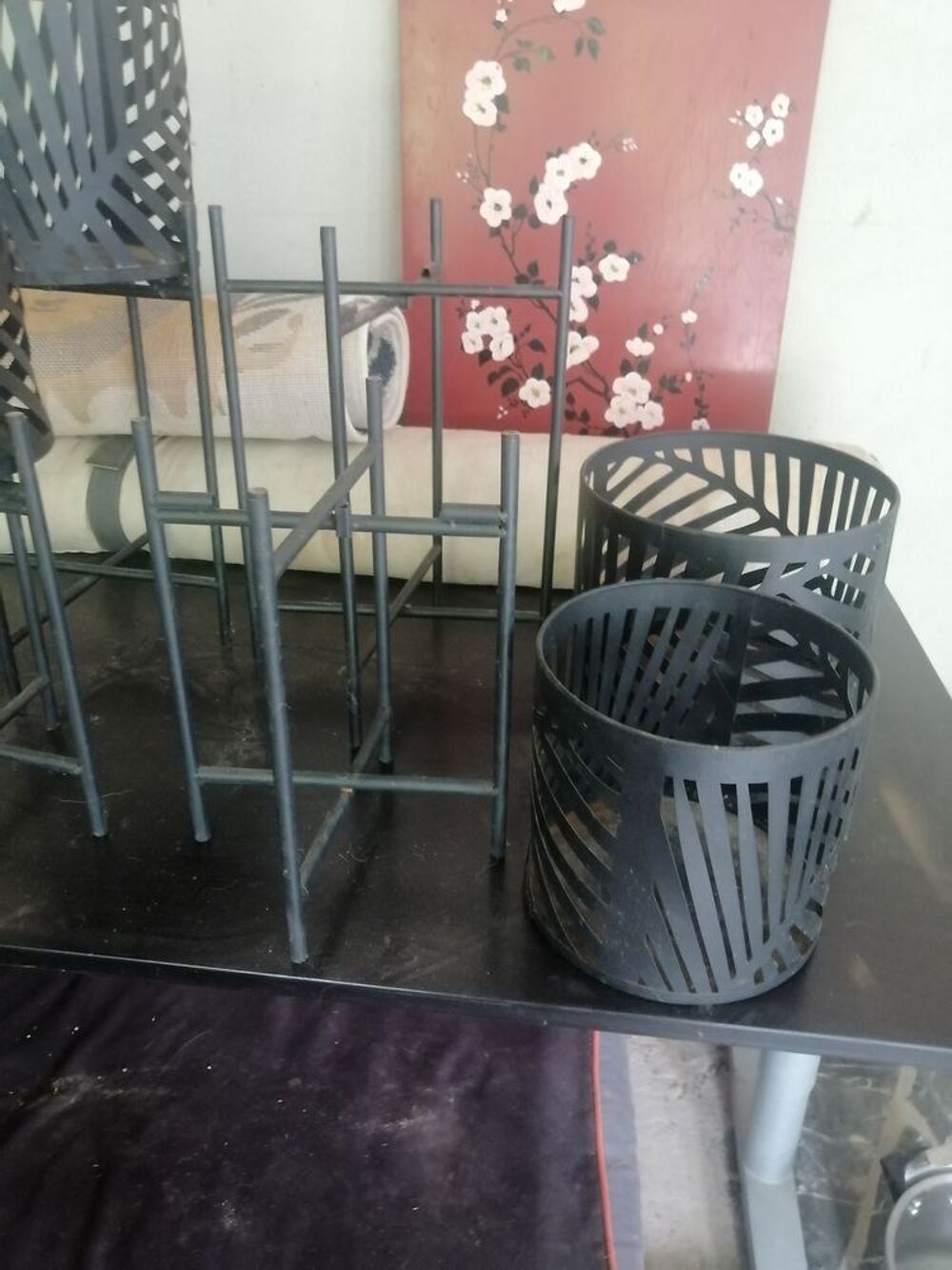 Cache pot en m&eacute;tal Décoration