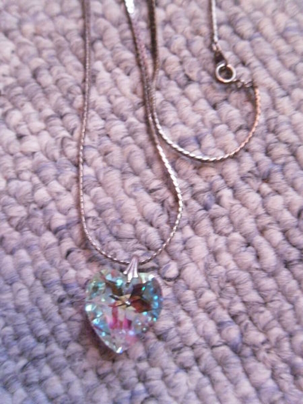 Pendentif Cristal forme Coeur 2,50 cm + chaine Bijoux et montres