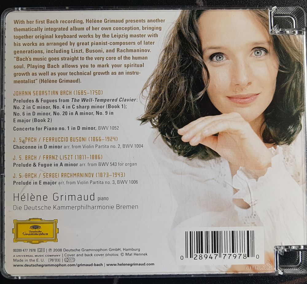 CD H&eacute;l&egrave;ne Grimaud : BACH CD et vinyles