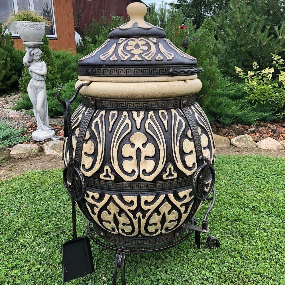 Tandoor ATTIKA 85 L ? Four tandoor fait main en argile r&eacute;fra Jardin