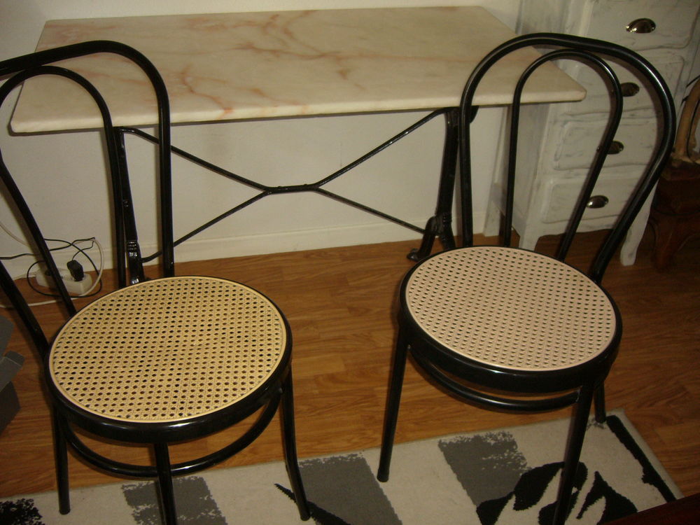 table marbre &quot; bistro &quot;ancienne et 2 chaises&quot; bistro&quot; Meubles