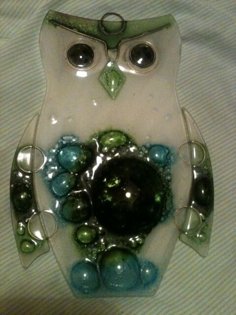 Chouette verre bull� � accrocher. TBE.  60 Bosc-le-Hard (76)