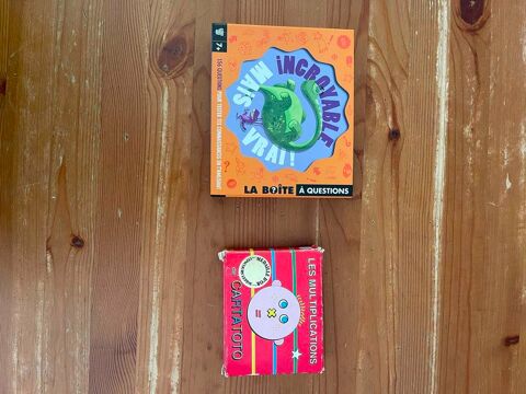 1 lot de 2 jeux Incroyable mais vrai et Cartatoto, jeu des multiplications Caussade (82)