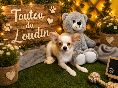 Chiot Chihuahua poils longs m&acirc;le 500 18140 Précy
