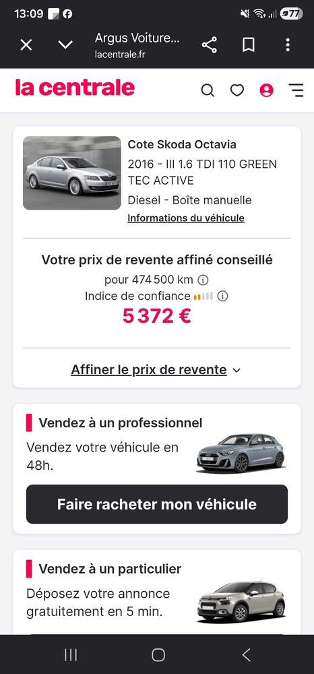 Octavia 1.6 TDI 110 ch CR FAP 4x4 Green Tec Edition 2016 occasion 33510 Andernos-les-Bains