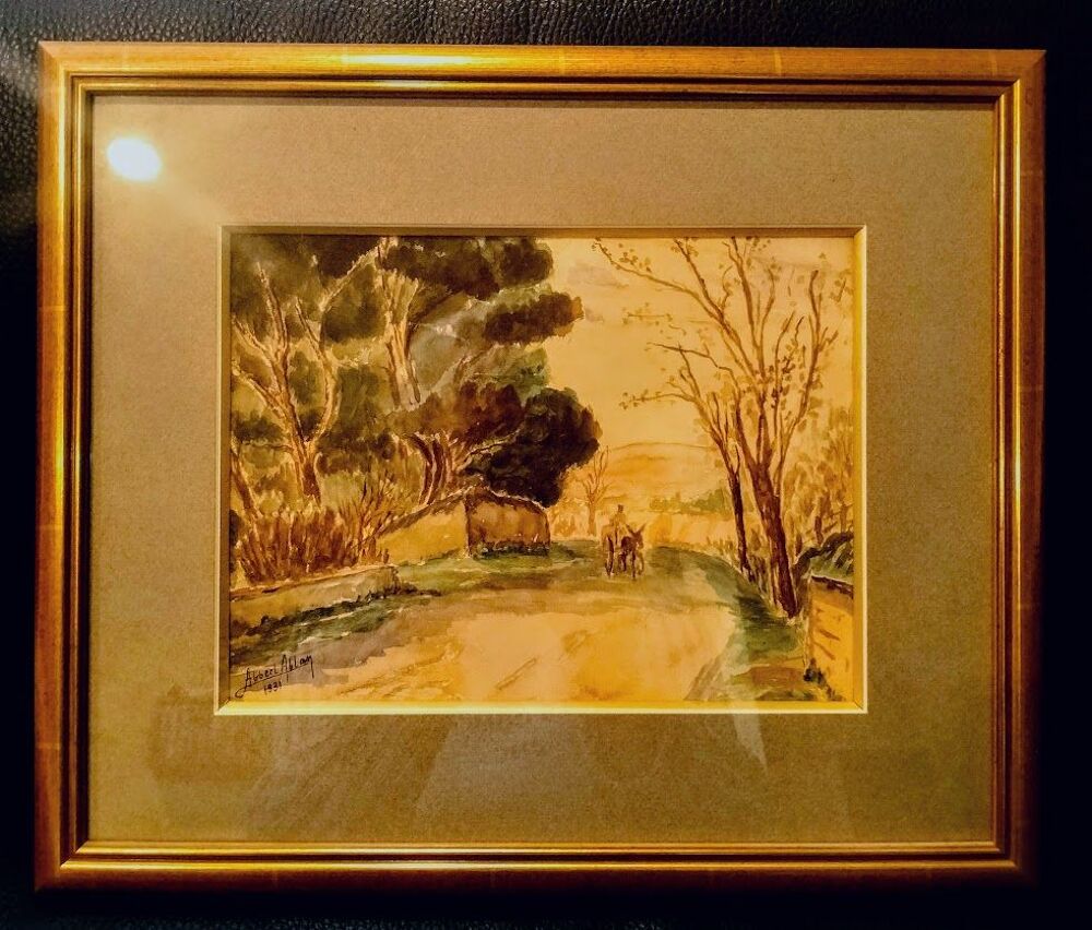 Tableaux peinture aquarelle 1931 Décoration