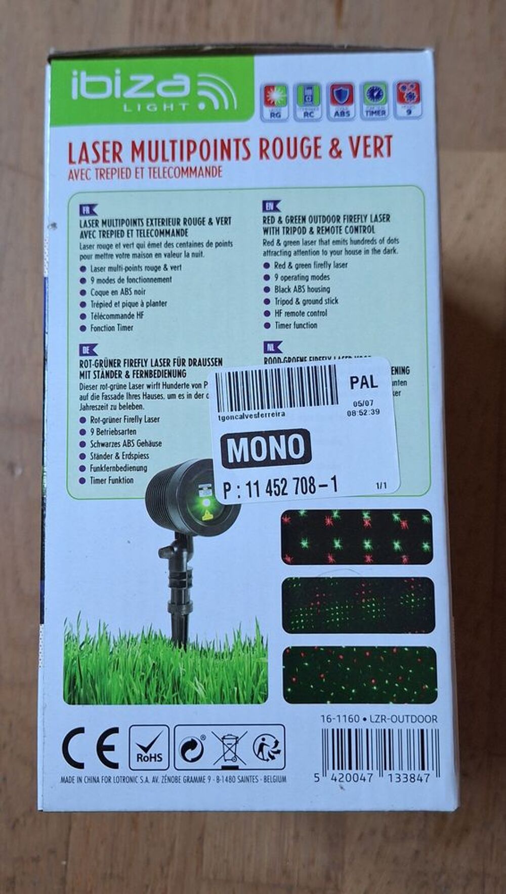 Laser Multipoints Ext&eacute;rieur Rouge et Vert - NEUF Décoration