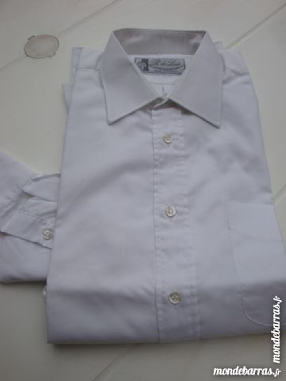 Chemise blanche &agrave; manches longues( homme) Vêtements