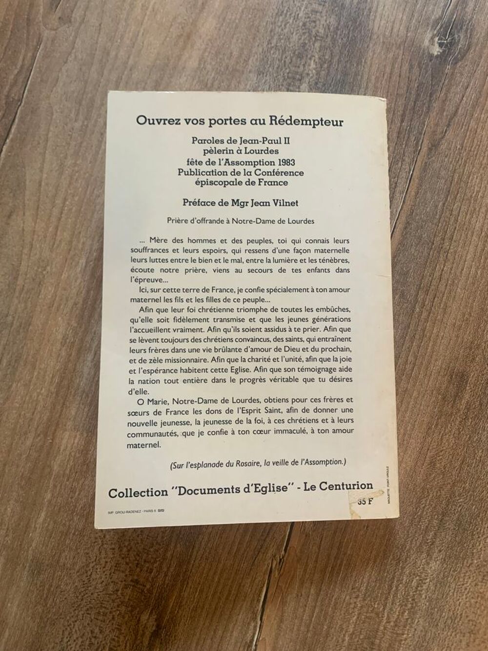 Livre " Jean Paul 2 ouvrez vos portes au r&eacute;dem Livres et BD