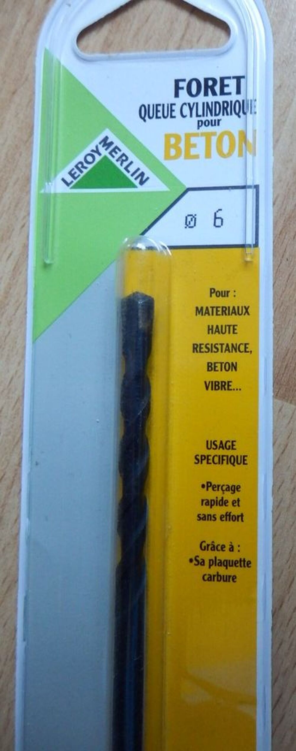 Foret carbure pour b&eacute;ton diam&egrave;tre 6 mm : NEUF Bricolage