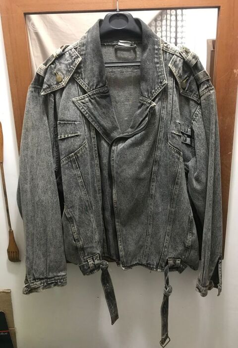 Blouson en Denim Gris Sos (47)