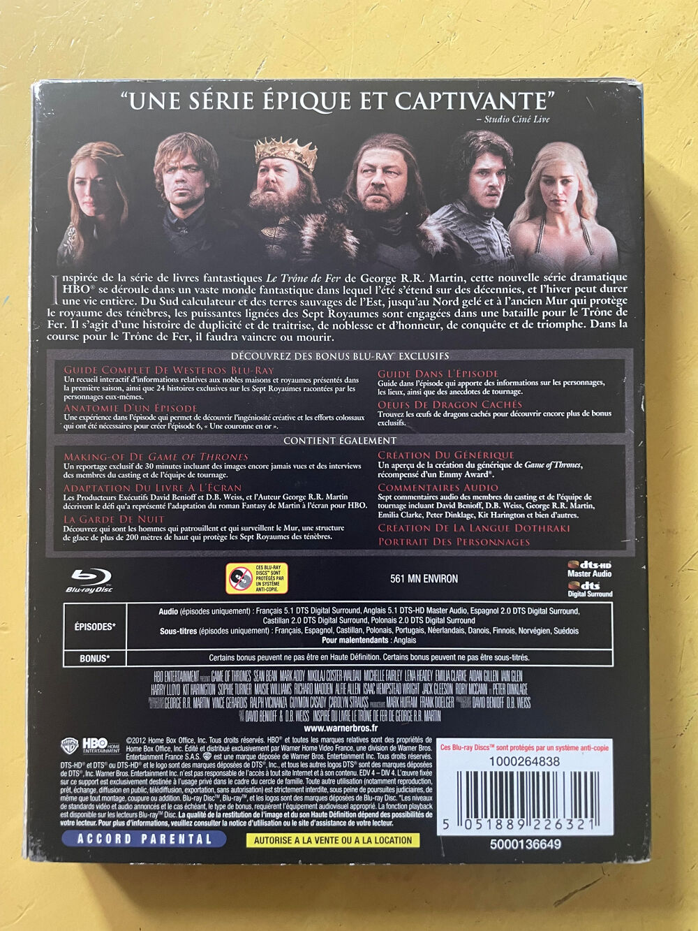 Game Of Thrones (Le Tr&ocirc;ne De Fer) - Saison 1 - Blu-Ray Coffr DVD et blu-ray