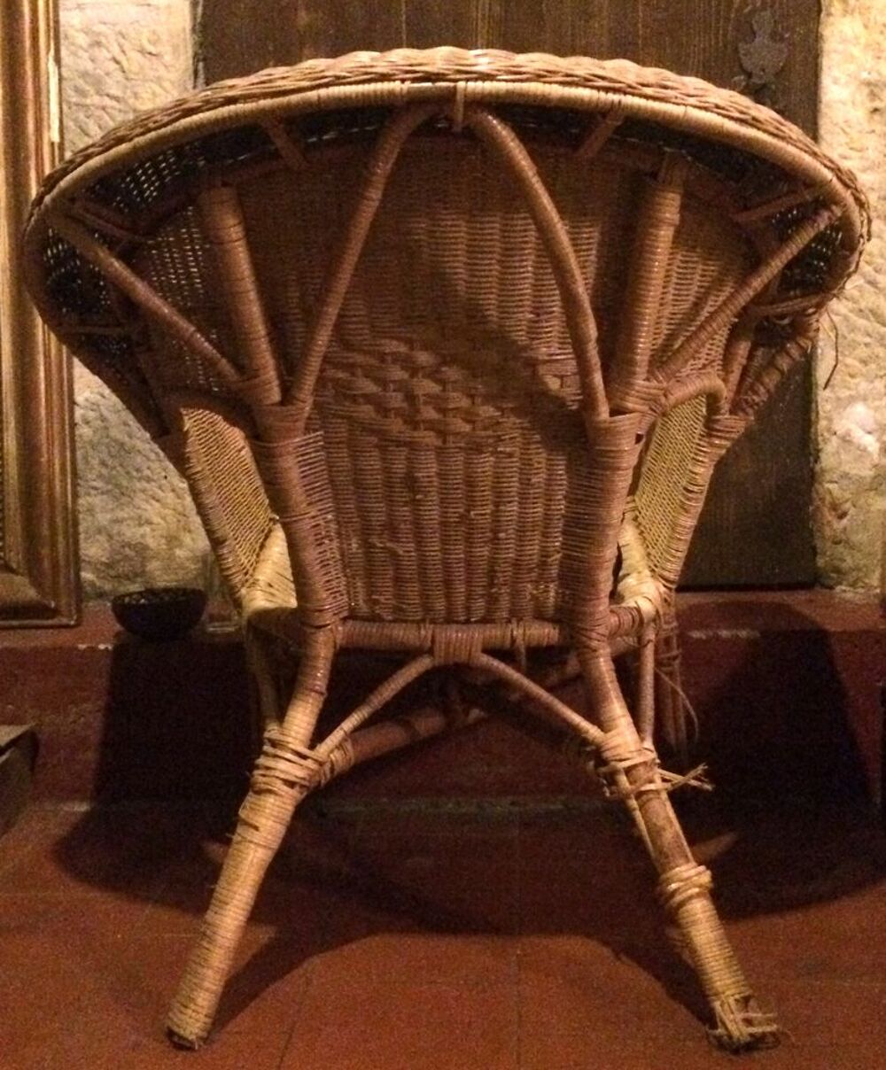 Fauteuil en seagrass et rotin tress&eacute; Meubles