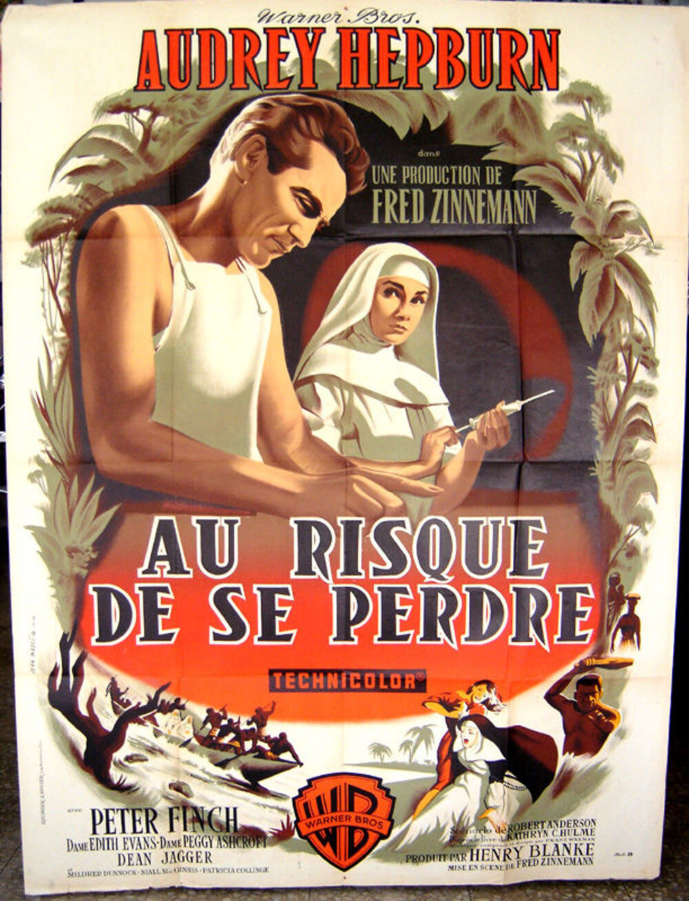 Affiche fran&ccedil;aise de 1959 du film "Au risque de se perdre" 