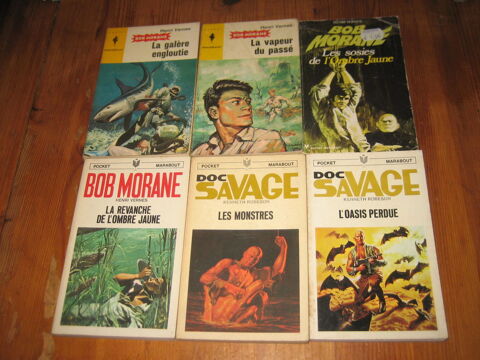 lot 6 romans BOB MORANE + DOC SAVAGE marabout ann�es 60/70 20 C�zy (89)
