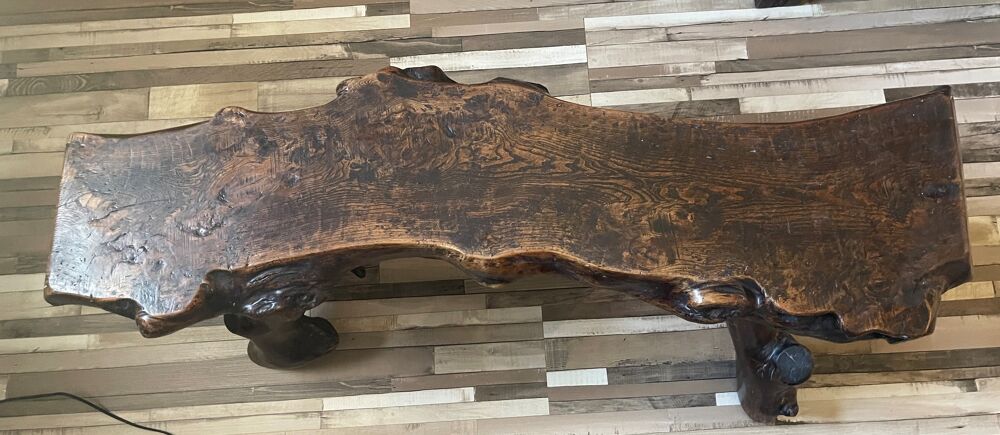 Table basse ou Banc rustique ch&ecirc;ne massif; type scandinave. Meubles