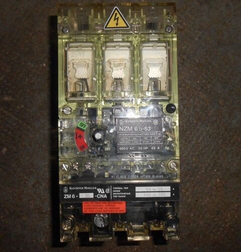 DISJONCTEUR KLOCKNER MOELLER NZM6B 63 ZM6 25 CNA (144)
100 Vendôme (41)