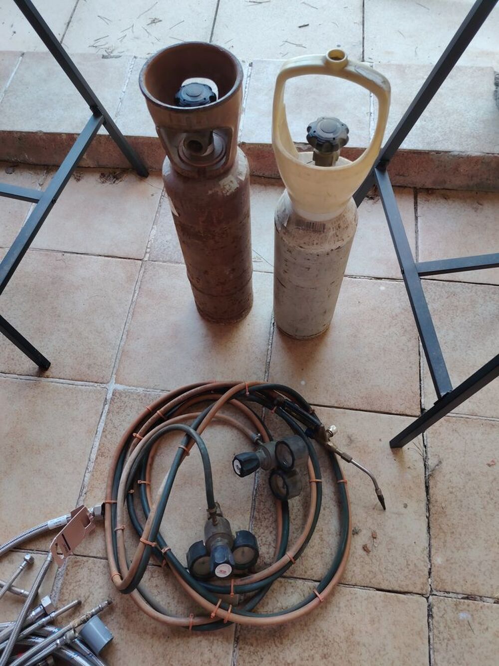 bouteille de gaz +bouteille de cetylene Bricolage