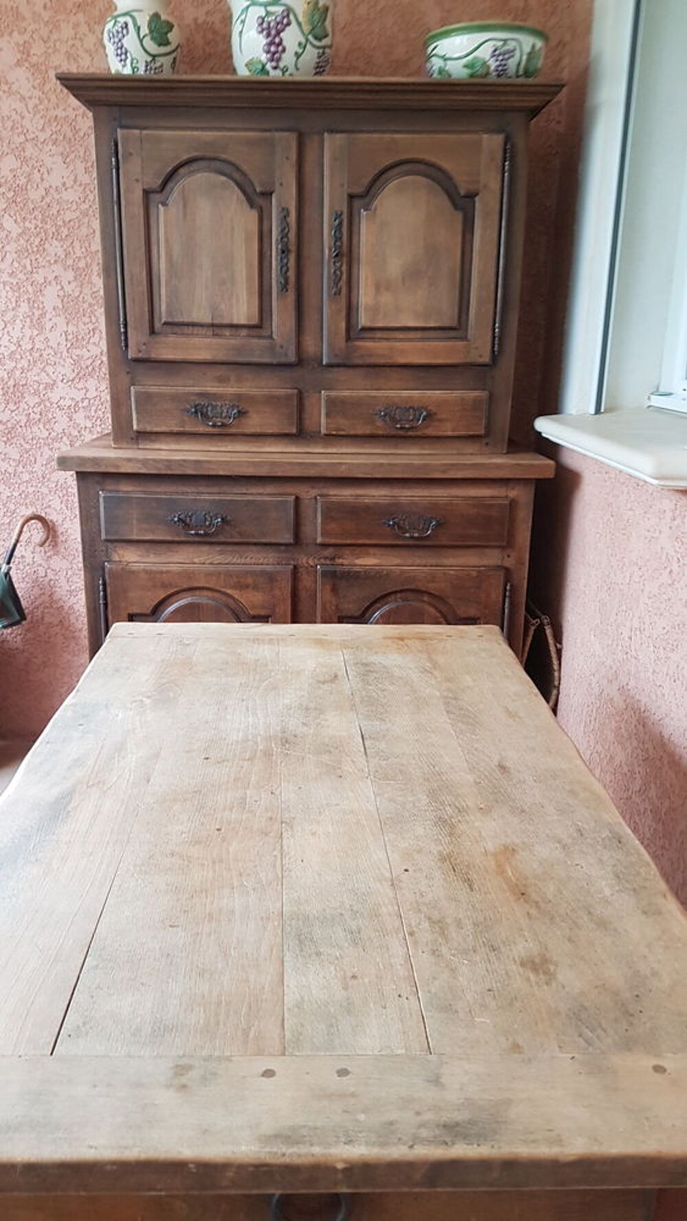 ENSEMBLE CUISINE BOIS EN CHATAIGNER Meubles