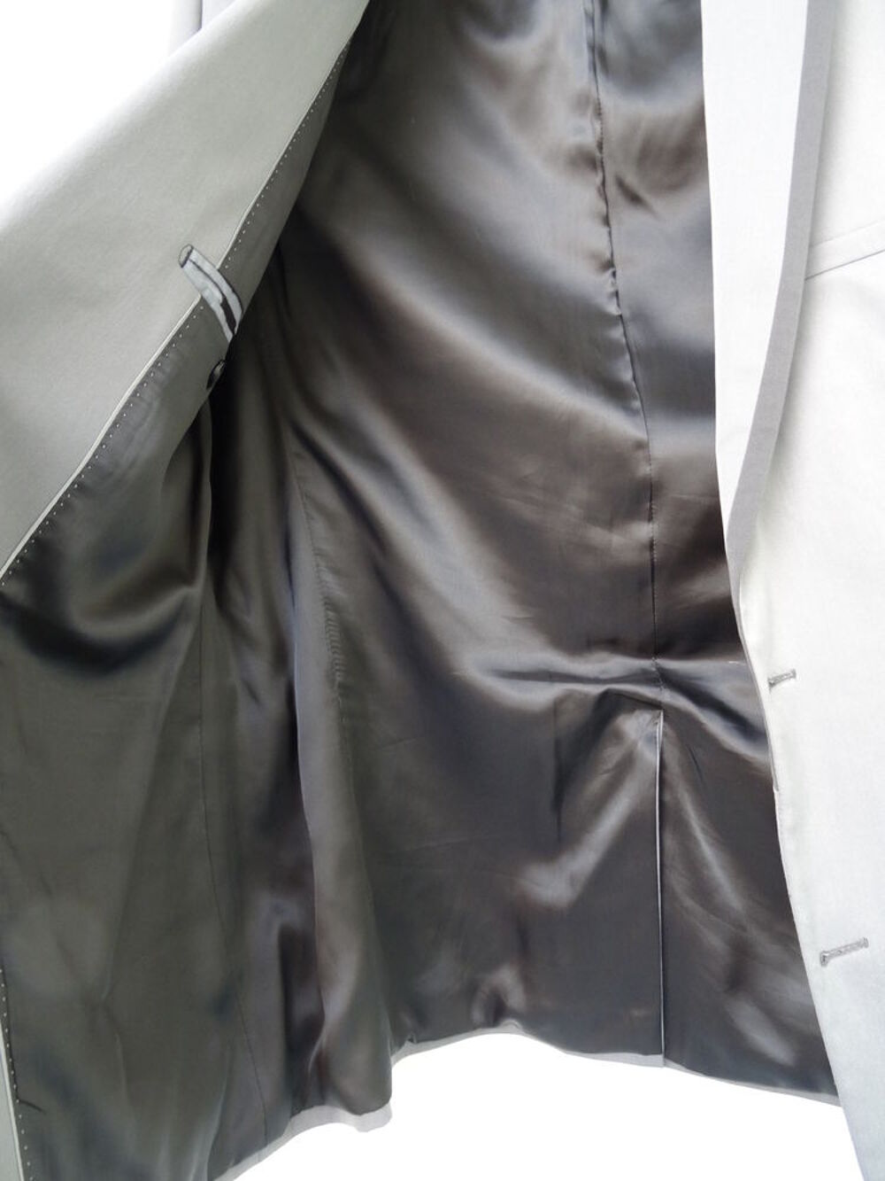 Veste Homme grise &agrave; revers contrast&eacute;s TL Vêtements