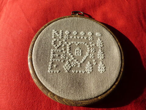 encadrement au POINT DE CROIX - fait main 7 Roclincourt (62)