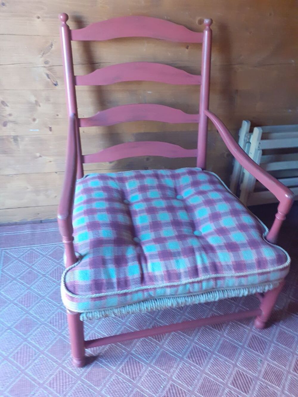 fauteuil hetre et assise paille Meubles
