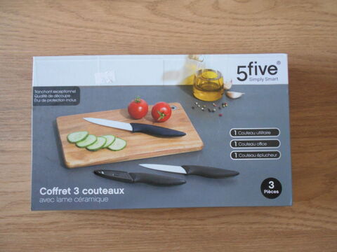 Coffret 3 couteaux lame en cramique neuf, Five Simply Smart 16 Retiers (35)
