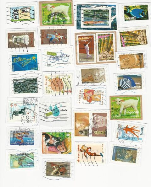 LOT DE TIMBRES OBLITÉRÉS des années 2000. 1 Louhans (71)