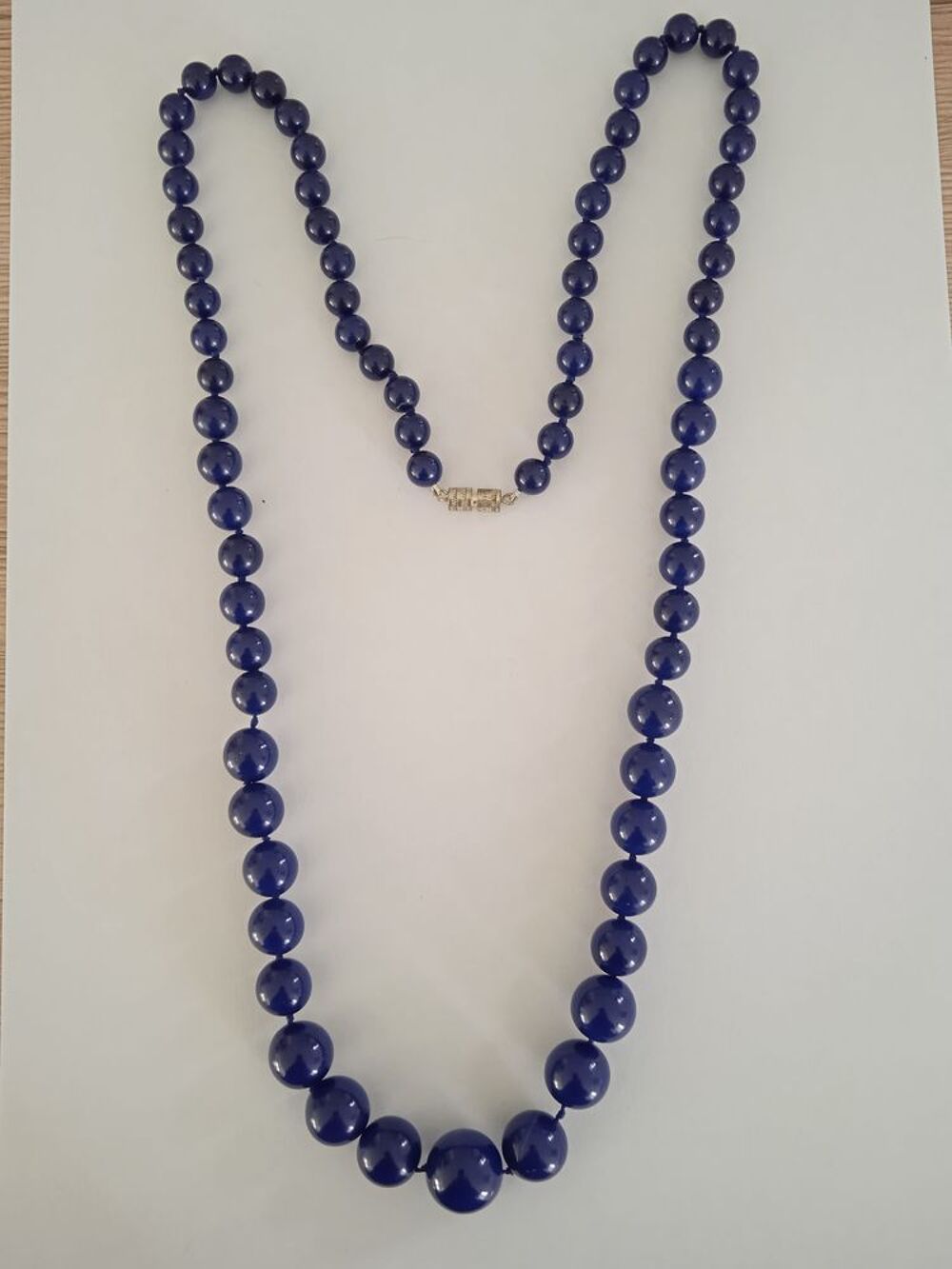Collier fantaisie perles bleues Bijoux et montres