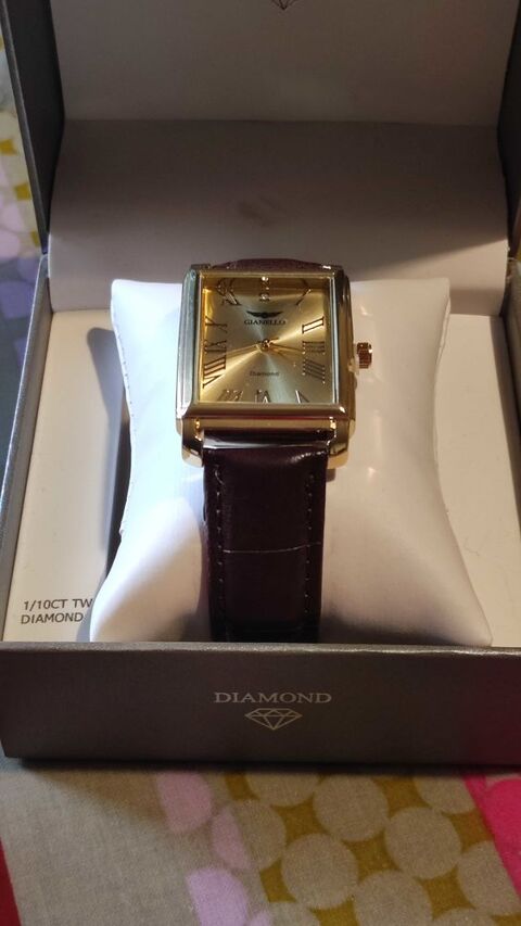Montre mixte boîtier acier petit diamant sur le dateur 12 h Gianello 365 Verneuil-sur-Seine (78)