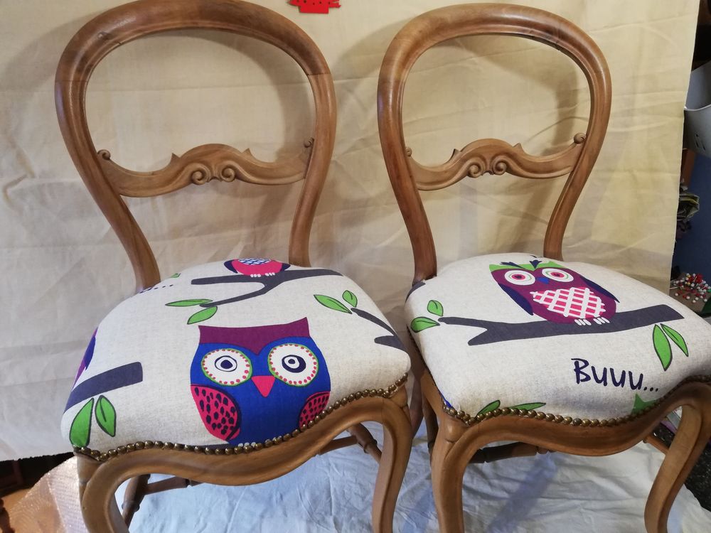 lot de 2 chaises de style Louis -Philippe relook&eacute;es Meubles