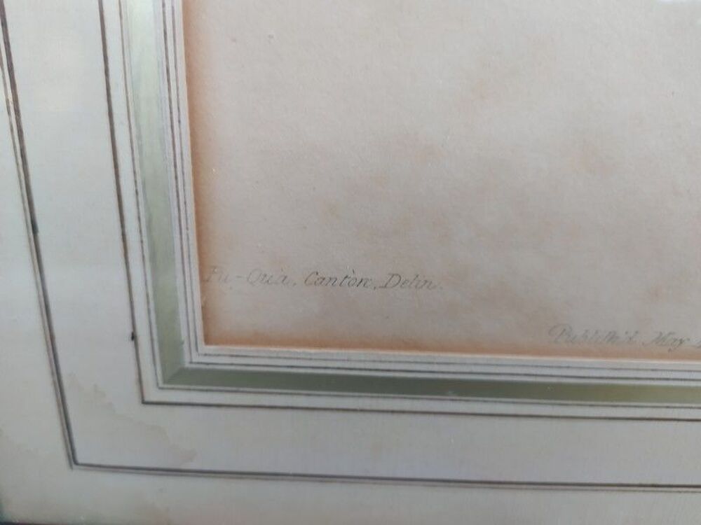 Gravure Pu Qua Canton M&eacute;tier Meunier Chinois Chine XVIIIe 