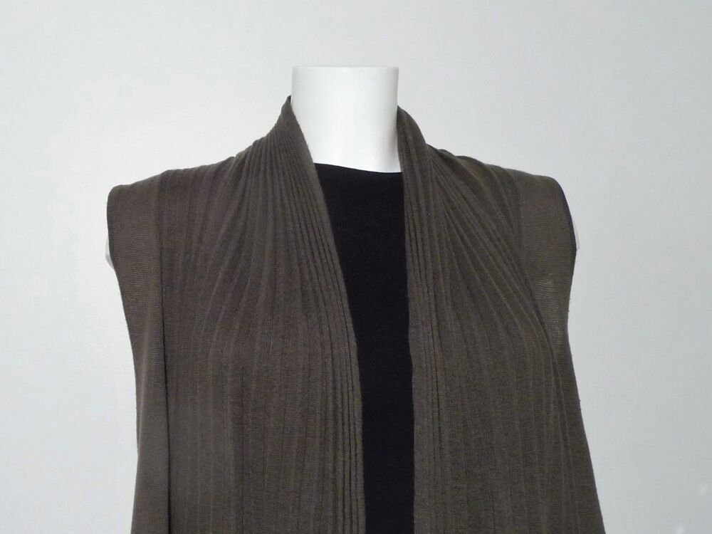 Gilet Kaki en 30% Laine sans manches- Taille M/L- See U Soon Vêtements