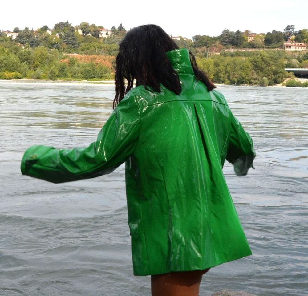 Manteau de pluie vintage &middot;Rare Imperm&eacute;able cir&eacute; Vêtements