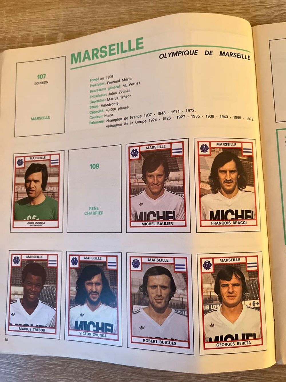 Panini album autocollants football 1976
