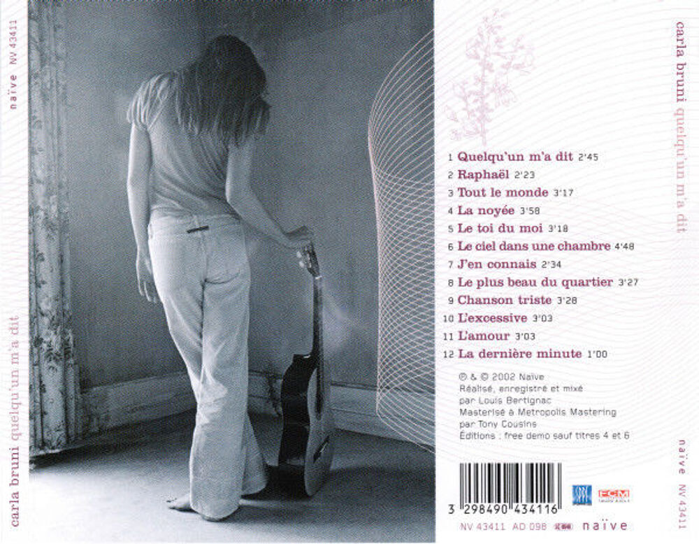 cd Carla Bruni Quelqu'un M'a Dit (&eacute;tat neuf) CD et vinyles