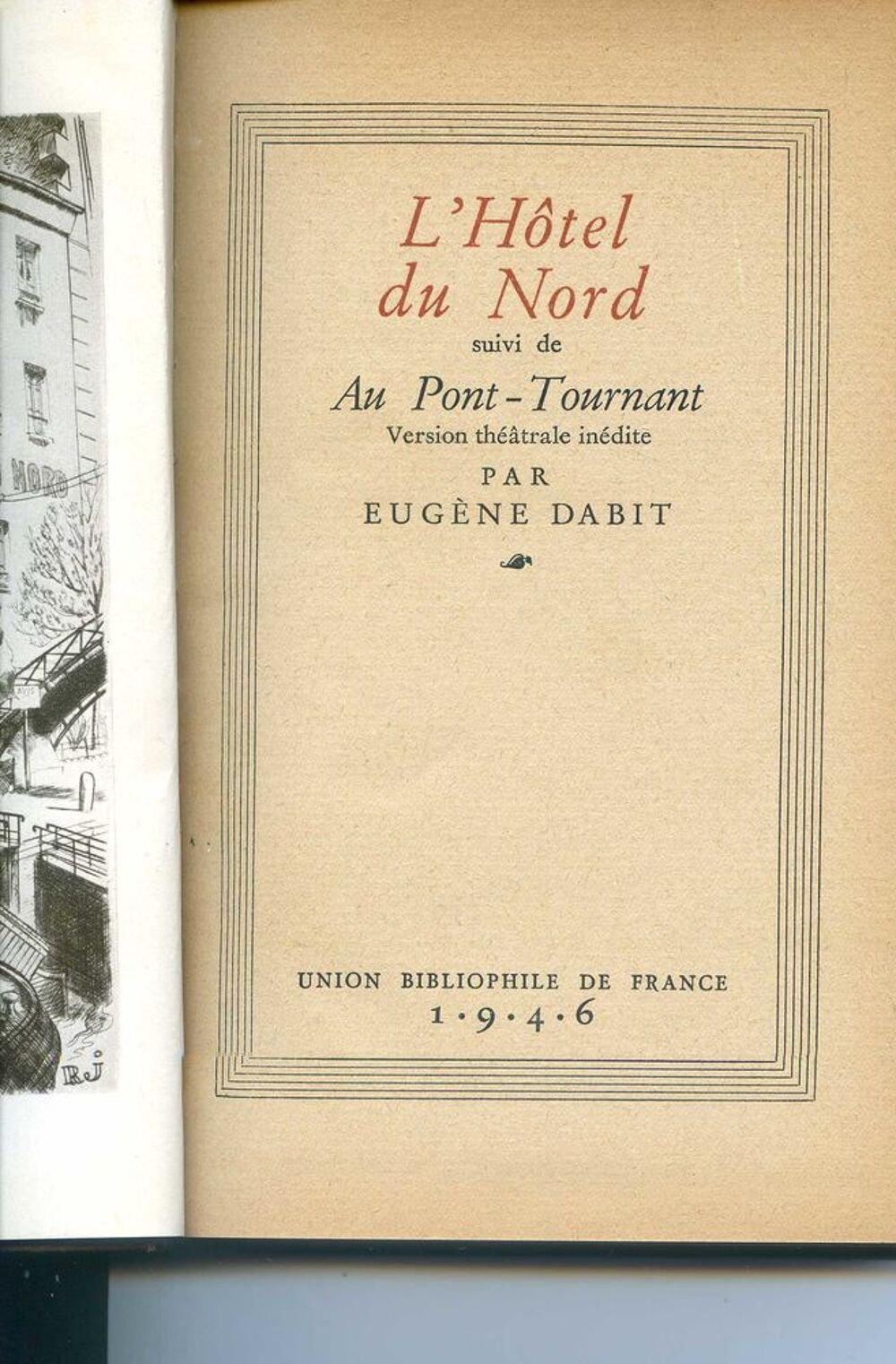 L'h&ocirc;tel du Nord - Eug&egrave;ne Dabit, Livres et BD
