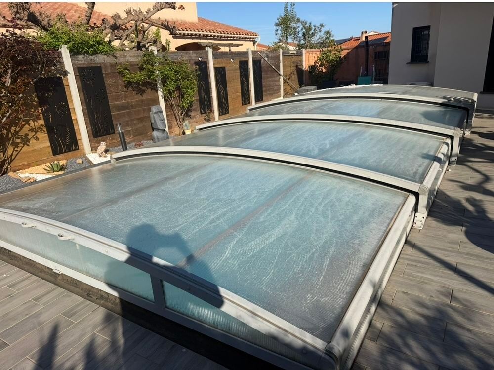 Abris de piscine coulissant 4x8 m Jardin