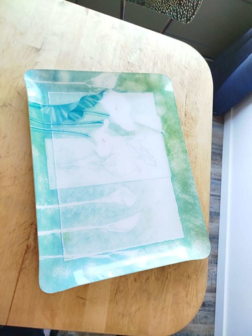 Plateau plastique effet laqu&eacute; Cuisine