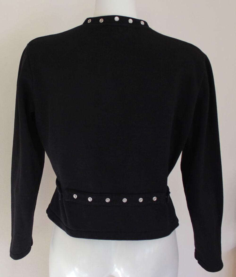 Sweat pressions noir AGNES B - T.3 ou T.38 Fr Vêtements