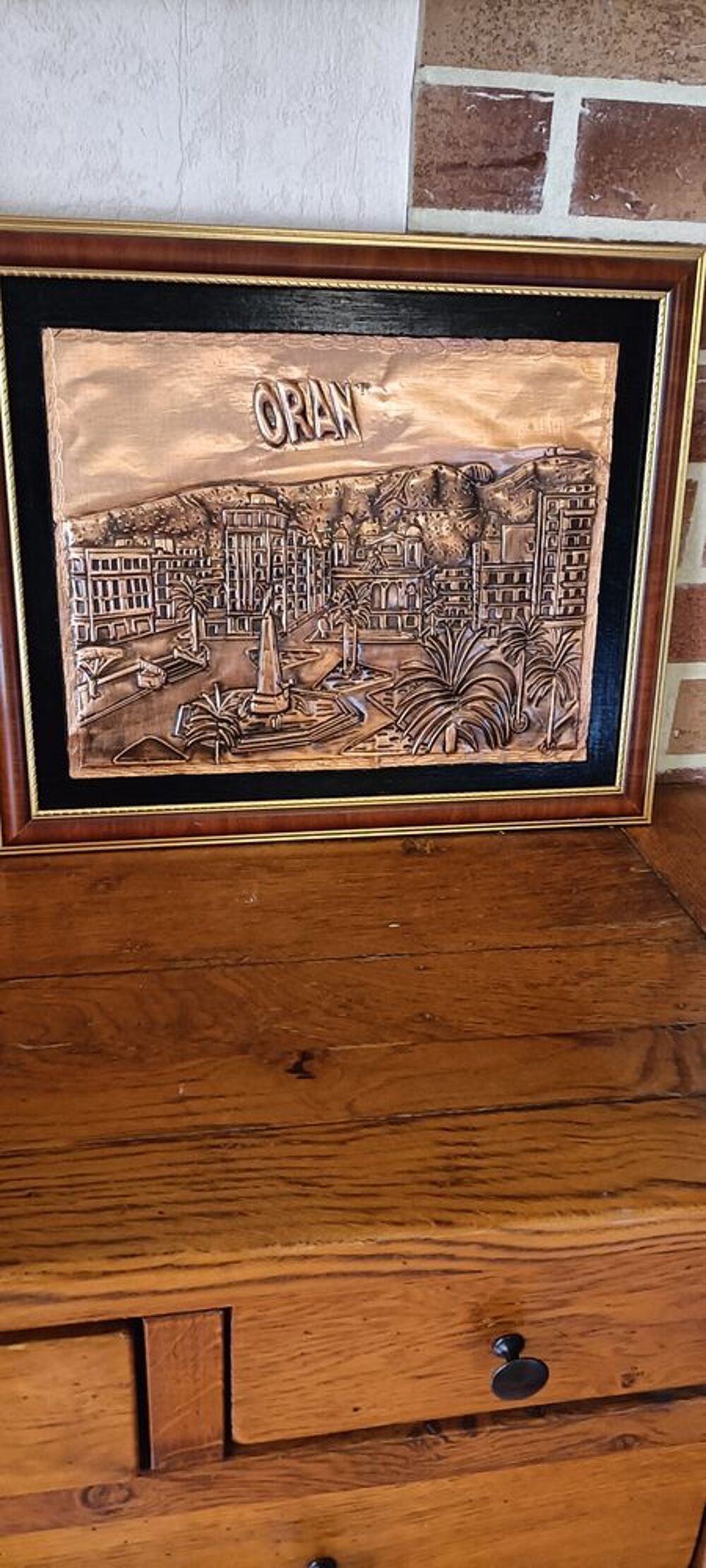 tableau bois et cuivre Décoration