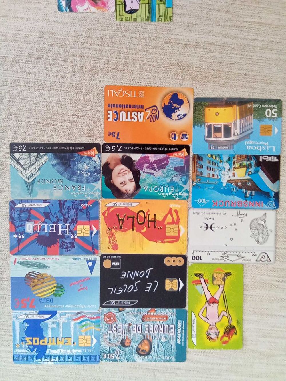collection carte t&eacute;l&eacute;phonique 