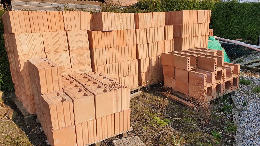 299 blocs genre Porotherm terre cuite Ploegsteert 30x30x25 Bricolage