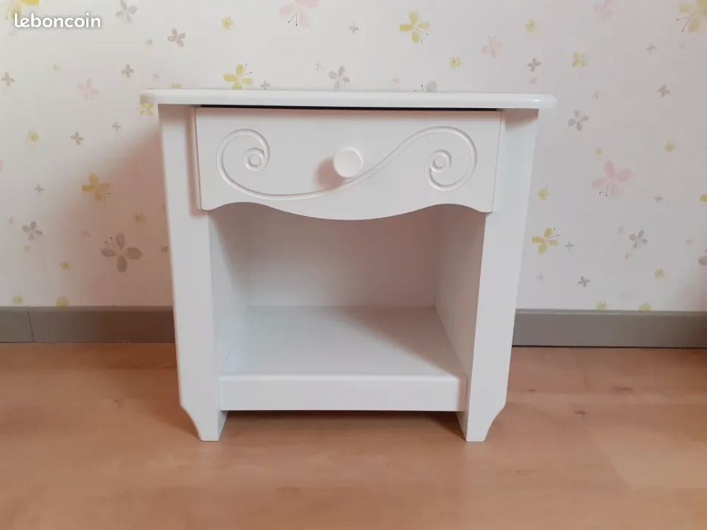 Table de chevet blanc Meubles