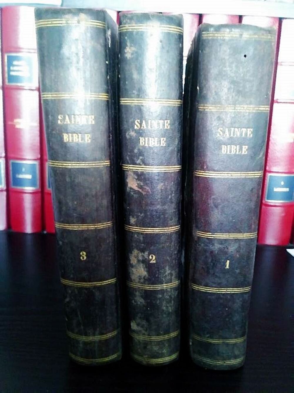 Rare Bible Carri&egrave;res 1856 latin-fran&ccedil;ais Livres et BD