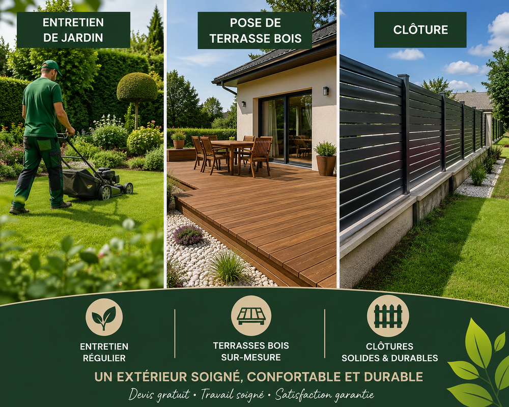   Bonjour 
Propose service d'entretien de jar 