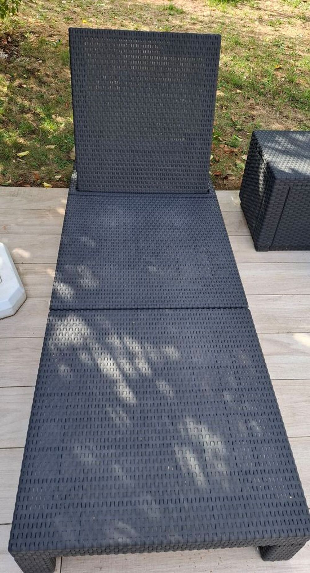 2 bains de soleil avec coussins Jardin