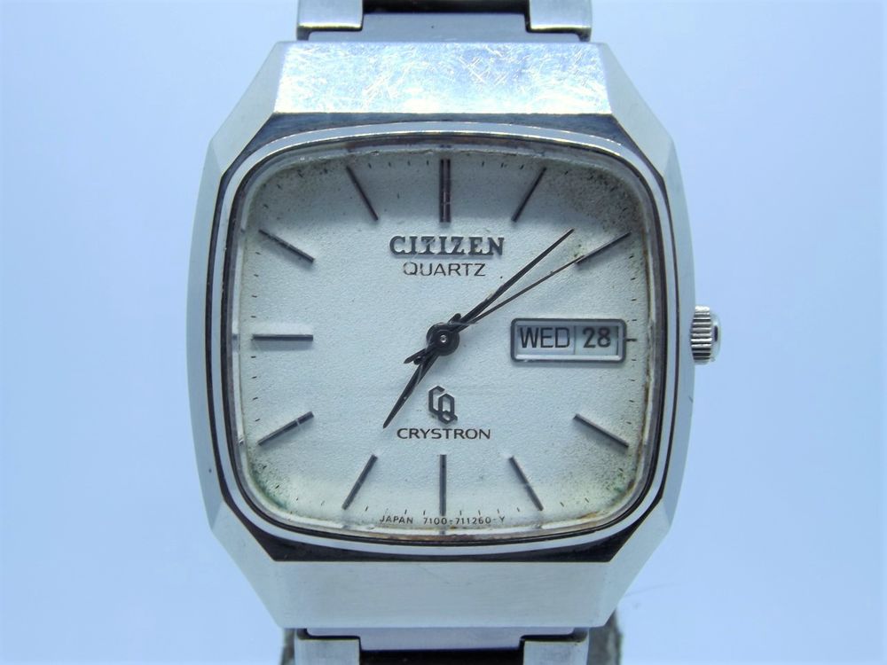 Rare montre Citizen Quartz Crystron 1978 Bijoux et montres